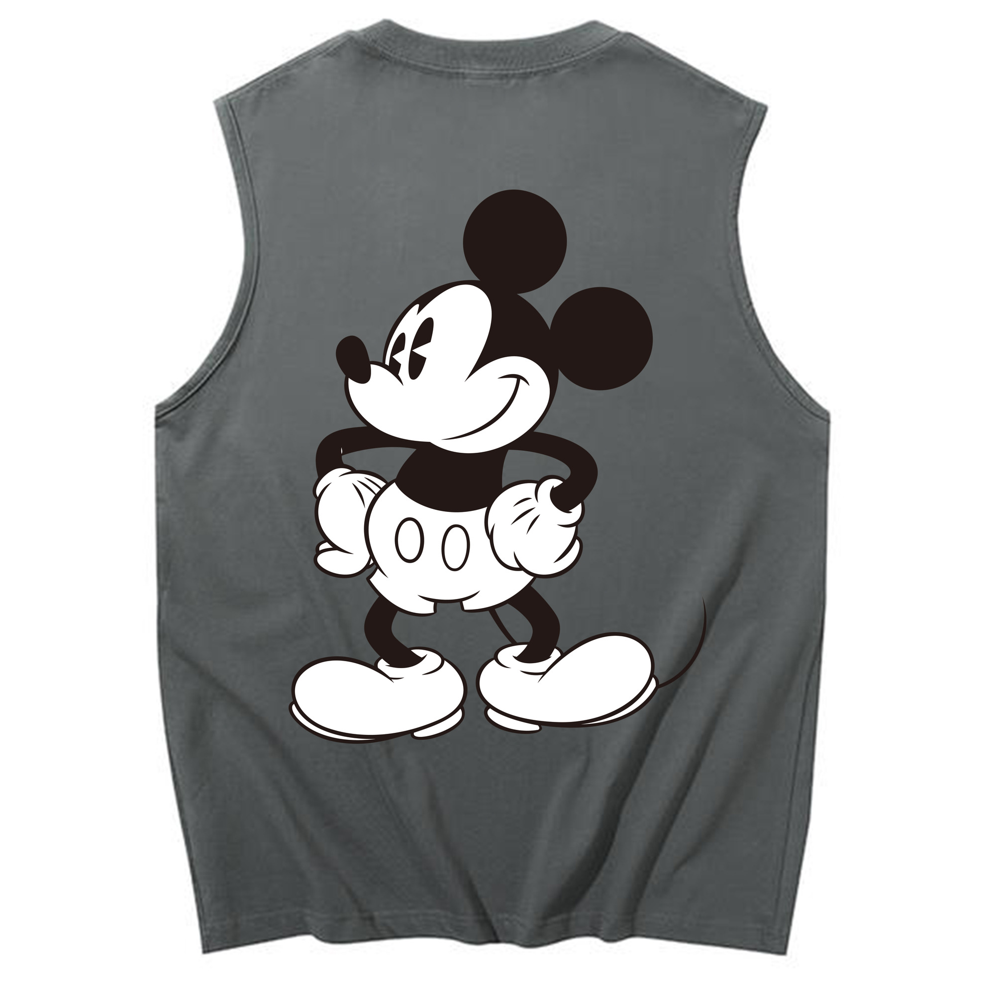 （画像用） ミッキーマウス Mickey Mouse コットン100％タンクトップ（背面プリント）